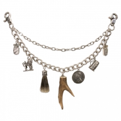 1 Lederhosen-Charivari "Xaver" von Alpenflüstern, altsilber-farben