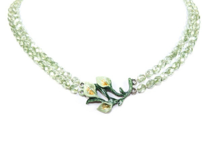 Preview: 1 hübsches Collier von Alpenwahn, hellgrün