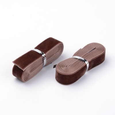 ca. 1  m Samtband in braun, 16 mm breit