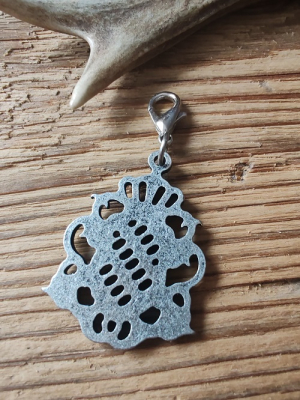 Preview: 1 Charivari-Anhänger bayer. Wappen, antik-silberfarben (dunkel)