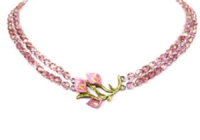 Preview: 1 hübsches Collier von Alpenwahn, rose