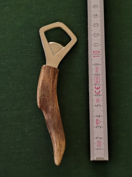 1 Flaschenöffner / Kapselheber mit Rehhorngriff