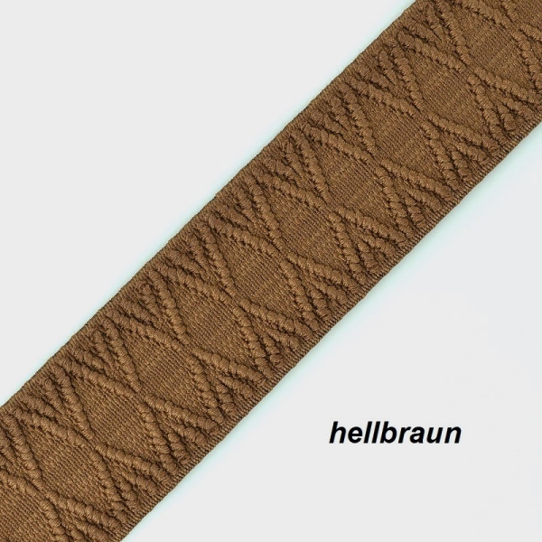 elastisches Band /Gummiband/ Stretchband, hellbraun, 4 cm