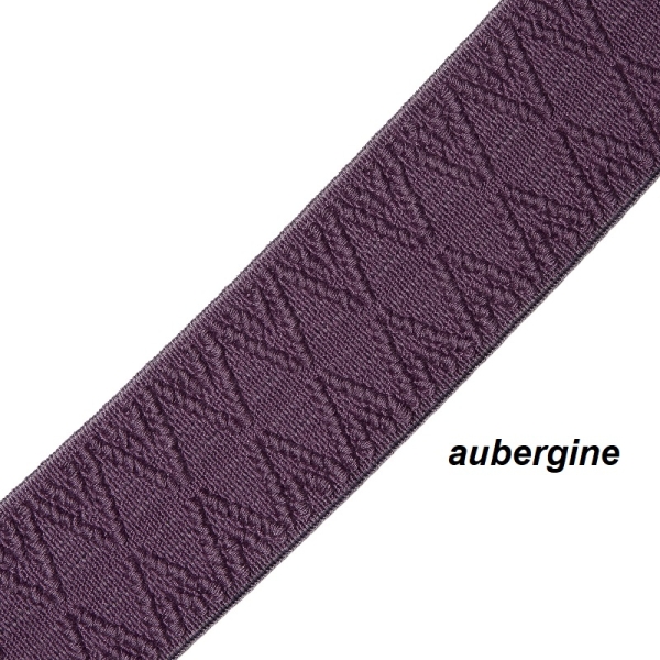elastisches Band /Gummiband/ Stretchband, aubergine, 4 cm