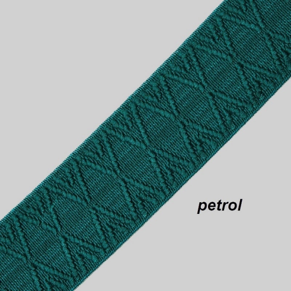 elastisches Band /Gummiband/ Stretchband, petrol, 4 cm