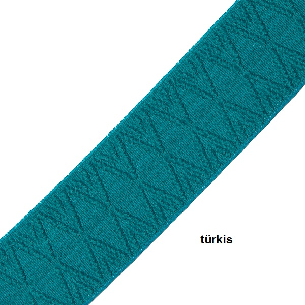elastisches Band /Gummiband/ Stretchband, türkis, 4 cm