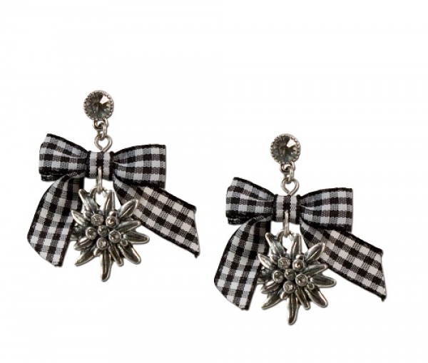 Ohrhänger Edelweiß-Schleiferl von Alpenflüstern, 4 Farben zur Wahl