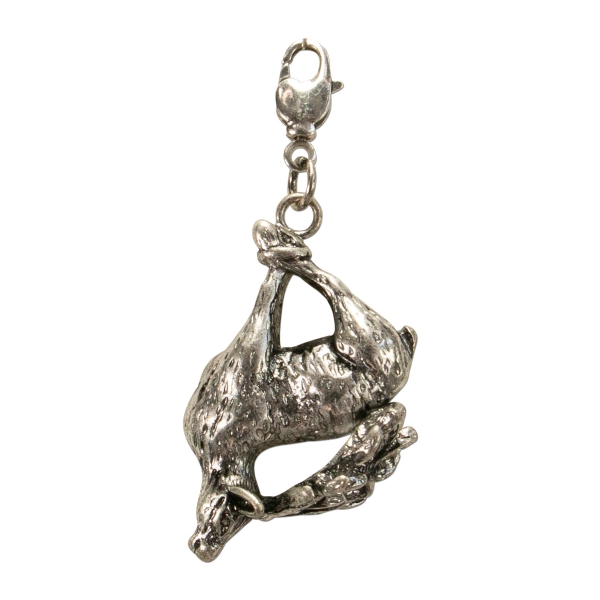 1 Anhänger "hängender Hirsch" v. Alpenflüstern, antik-silberfarben