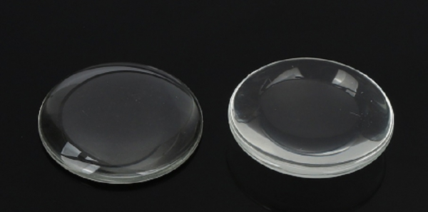 1 runder Glascabochon, klar, 58 mm