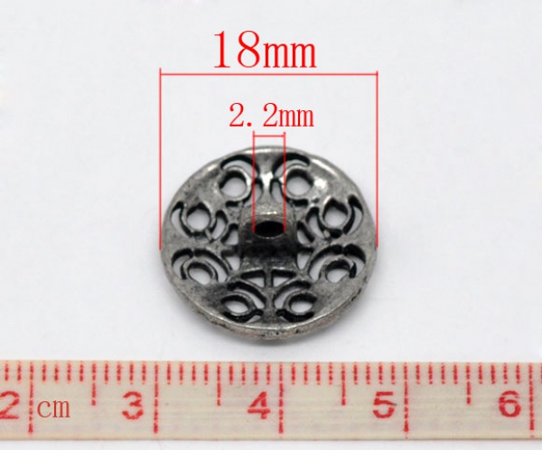 6 Trachtenknöpfe , 18 mm, dunkelgrau