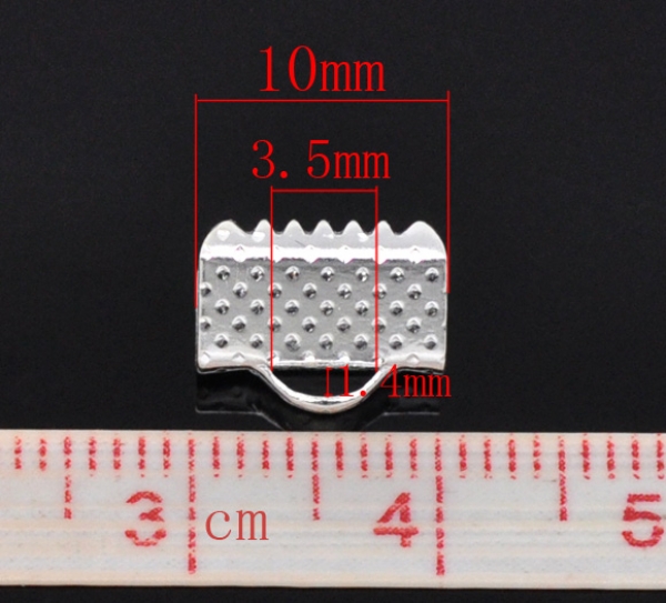 ca. 100 Bandenden ca. 10 x 8 mm, silberfarben