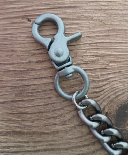 1 Charivarikette, Rohling, ALU, antik-silberfarben, ca. 33 cm oder Wunschlänge