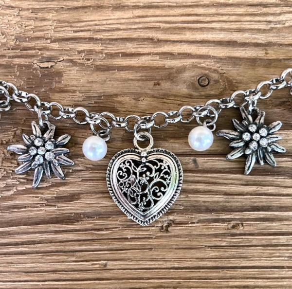 1 Charivari / Schürzen- oder Miederschmuck, ca. 23 cm