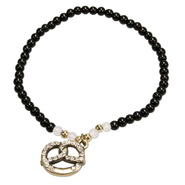 1 Perlen - Armband mit Brezenanhänger von Alpenflüstern, 6 Farben zur Wahl