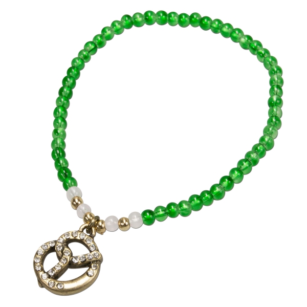 1 Perlen - Armband mit Brezenanhänger von Alpenflüstern, 6 Farben zur Wahl