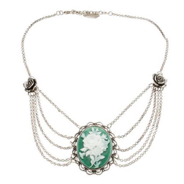 1 Collier "Rosengemme" von Alpenflüstern, grün