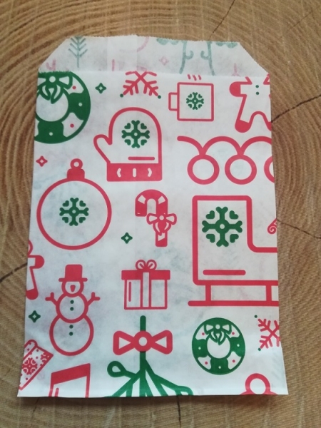 50 Papiertüten, gemustert, ca. 17,5 x 12 cm