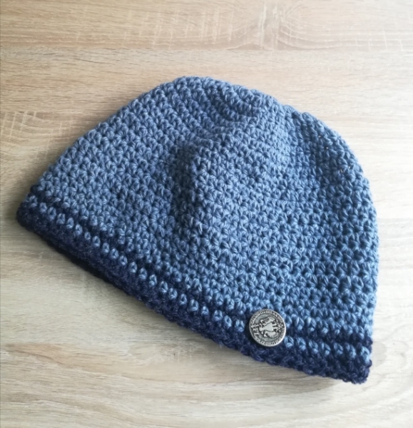 Trachtenmütze, jeansblau, Gr. 57-59