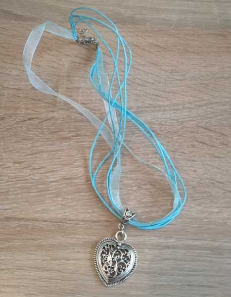1 Trachtenkette Herz, Organzahalsband, viele Farben zur Wahl