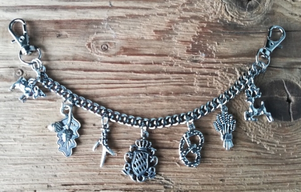 1 Kinder - Charivari, antik-silberfarben, ca. 20,5 cm