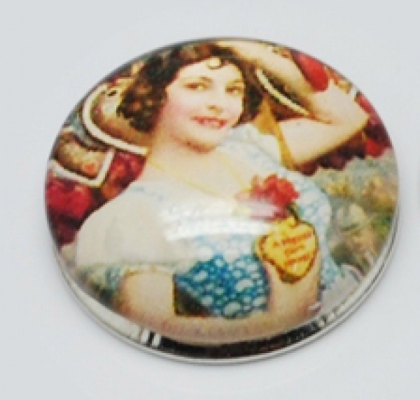 10 Druckknöpfe, Trachtenmotive, 18 mm