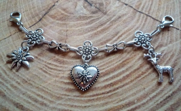 1 Charivari, antik-silberfarben, 15 cm