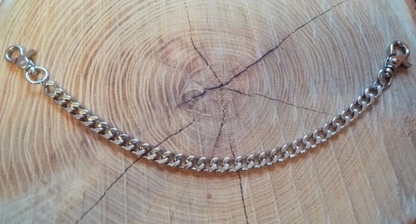 1 massive Charivarikette, antik-silberfarben, ca. 37 cm oder Wunschlänge