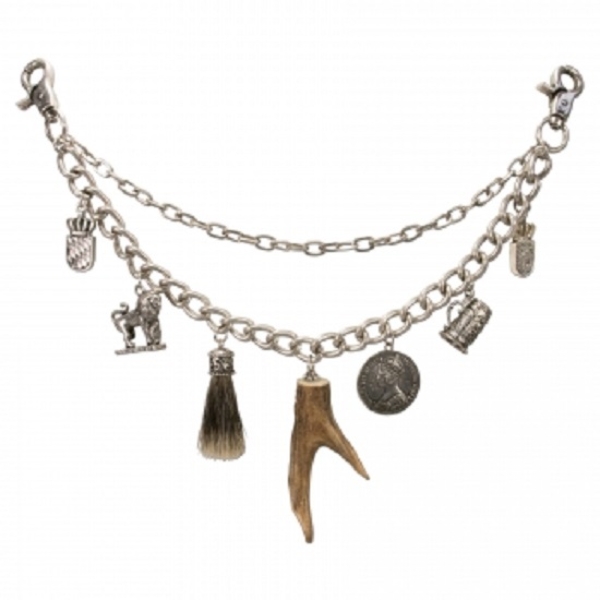 1 Lederhosen-Charivari "Xaver" von Alpenflüstern, altsilber-farben