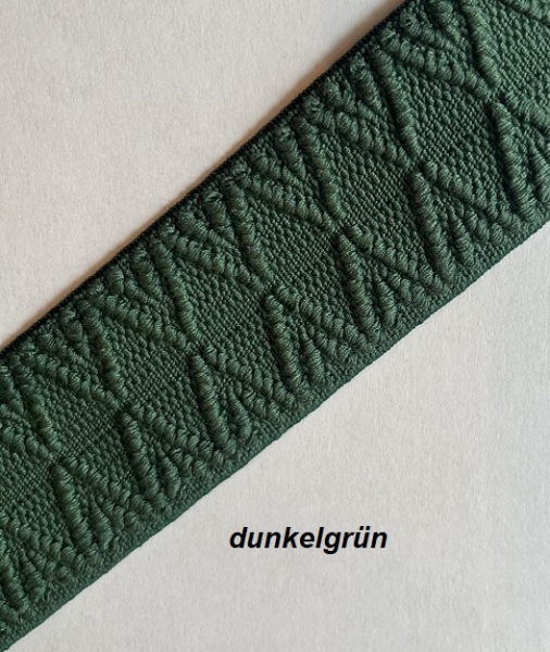 elastisches Band /Gummiband/ Stretchband, dunkelgrün, 4 cm