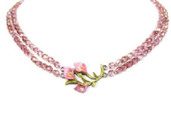 1 hübsches Collier von Alpenwahn, rose
