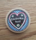 1 Holz-Brosche "Gäubodenfest"
