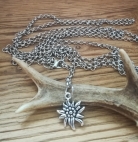 1 Miederkette "Edelweiß", antik-silberfarben, ca. 150 cm