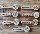 1 Wäscheklammer mit Spruch, Glupperl, Glubberl, Anstecker